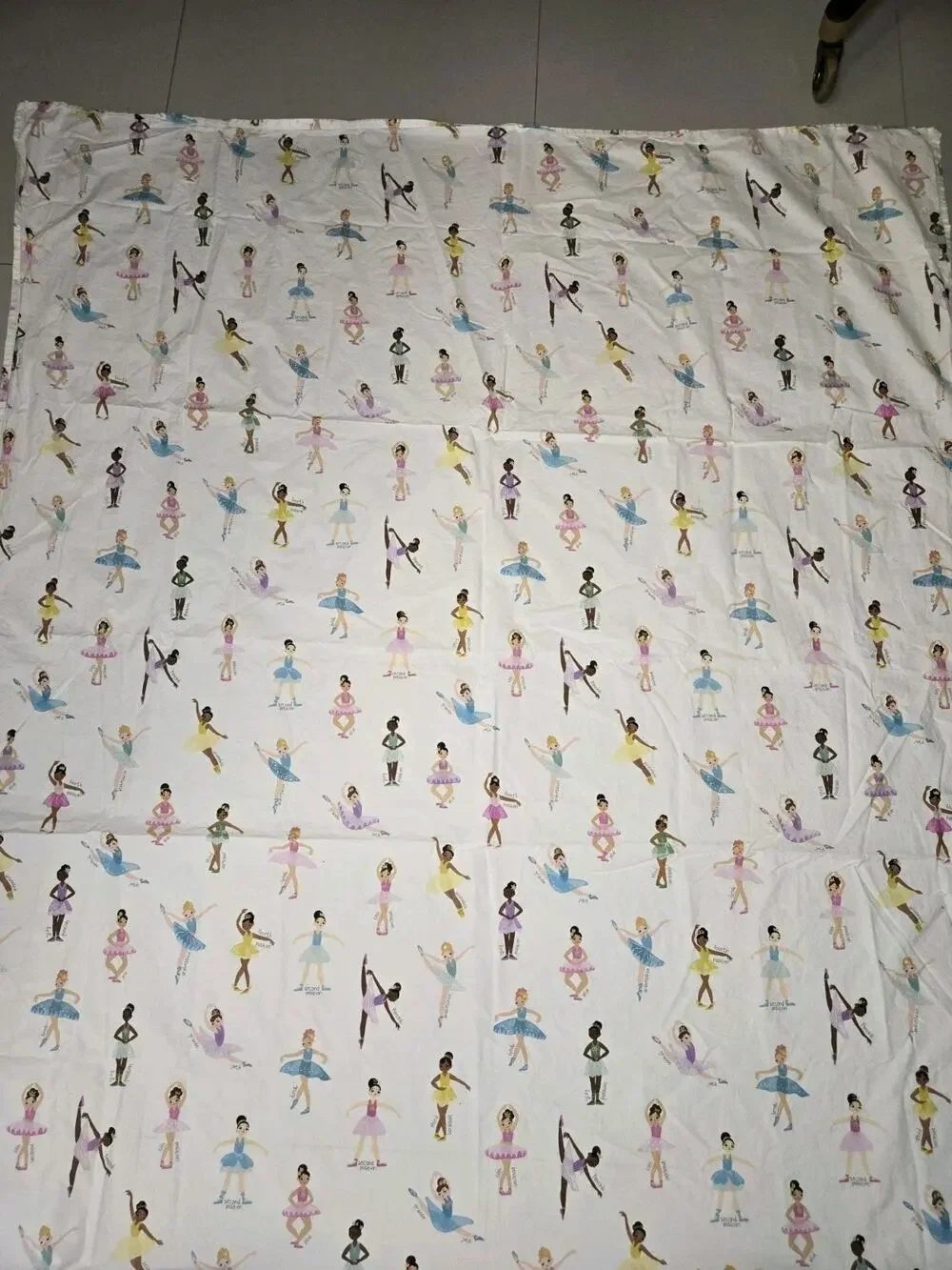 Pottery Barn Kids Ballet Ballerina Positions Organic Flat Sheet Only Twin